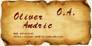 Oliver Andrić vizit kartica